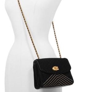 Coach Parker Quilted Velvet Satchel